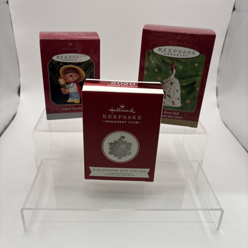 Hallmark Keepsake Ornaments~Lot of 3~Holly Berry Bell/Gifted Gardner/2020~NIB